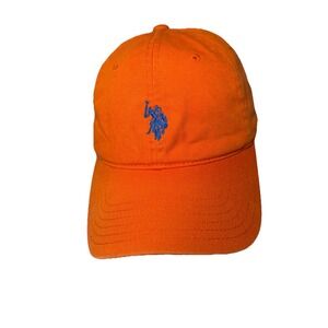 Polo Blue Logo Sports Baseball Cap‎ Unisex Adjustable Hat Orange Pony Embroidery